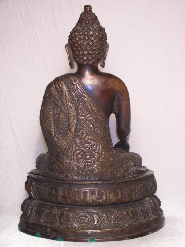 VINTAGE BRONZE / BRASS SCULPTURE OF BUDDHA - 3