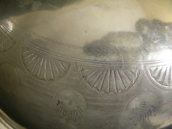 ANTIQUE SILVER PLATE DOME ROLL OVER BACON SERVER - 2