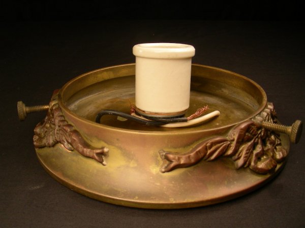 WATERFORD CEILING FIXTURE W/ ANTIQUE BRASS FINISH  - 2