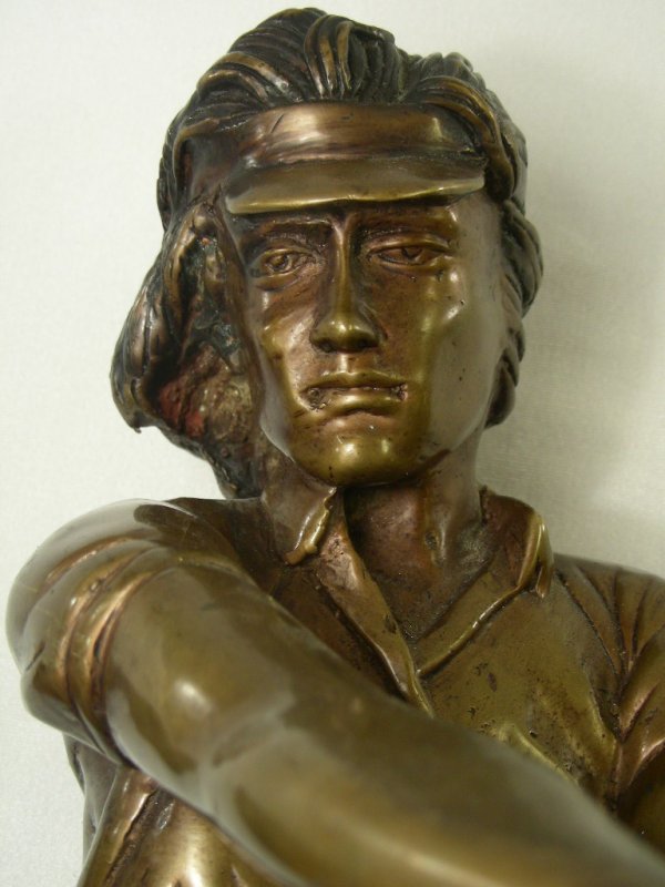 BRONZE FIGURE OF A GOLFER - 7