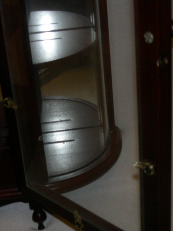 BUTLER STYLE CURIO WALL DISPLAY CASE TWO SHELVES - 3