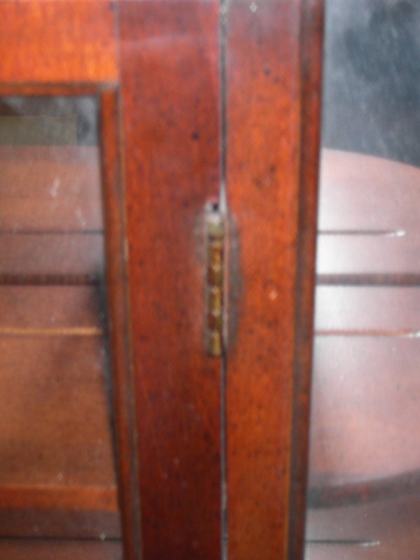 BUTLER STYLE CURIO WALL DISPLAY CASE TWO SHELVES - 4