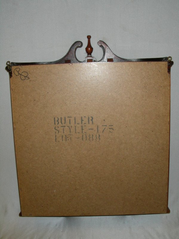 BUTLER STYLE CURIO WALL DISPLAY CASE TWO SHELVES - 7