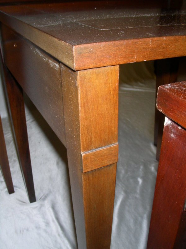 STANLEY CHERRY FINISH WOOD NESTING TABLES - 5