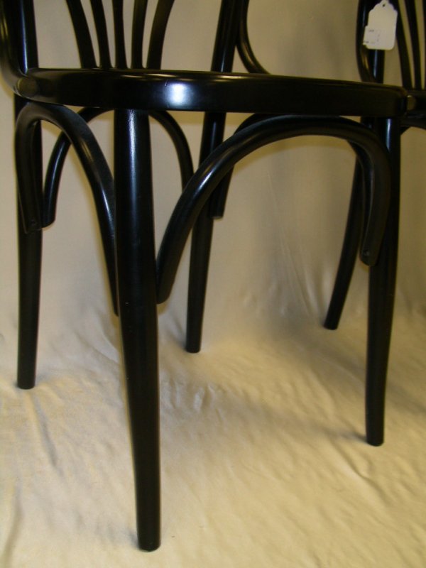 TWO ITALIAN VINTAGE BLACK PAINTED SIDE CHAIRS - 3