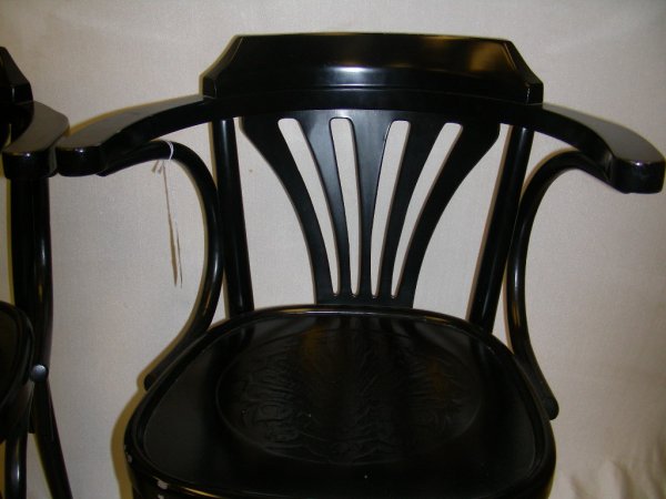 TWO ITALIAN VINTAGE BLACK PAINTED SIDE CHAIRS - 6