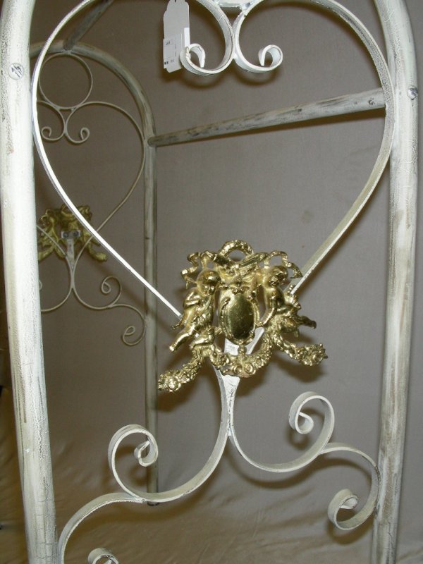 METAL QUILT RACK WITH BRASS SIDE ACCENTS - 4