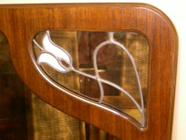 WALL MIRROR WITH TULIPS DESIGN & SHELF - 5