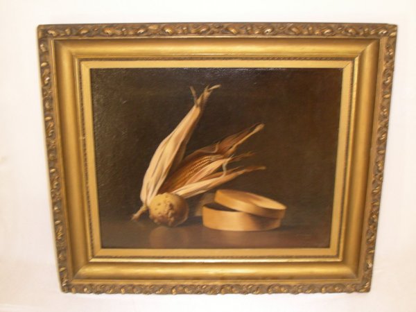 FRAMED & SIGNED J MAROGER 1945 ACRYLIC OIL PAINTIN