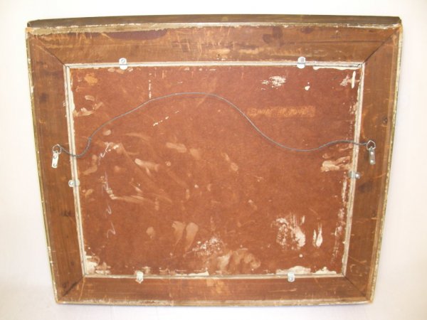 FRAMED & SIGNED J MAROGER 1945 ACRYLIC OIL PAINTIN - 8