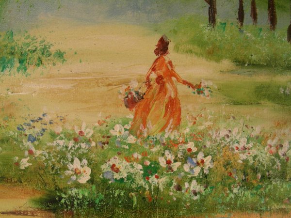 THREE PASTORAL OIL ON CANVAS PAINTINGS - 4