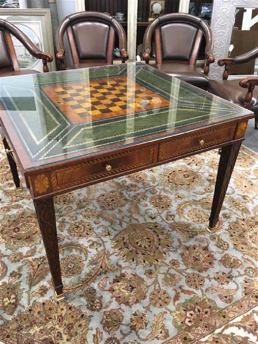 Maitland Smith Marquetry Inlaid Game Table
