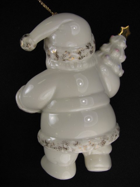 LENOX PORCELAIN 2003 CHRISTMAS SANTA ORNAMENT - 3