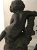 PAIR ANTIQUE CAST WHITE METAL PUTTI SCULTPURES - 5
