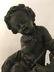 PAIR ANTIQUE CAST WHITE METAL PUTTI SCULTPURES - 9