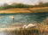 OIL PAINTING: LAKE WITH SWANS SIGNED - 3
