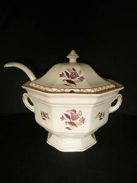 REGENT TULIP LARGE CALYX WARE SOUP TUREEN LADLE