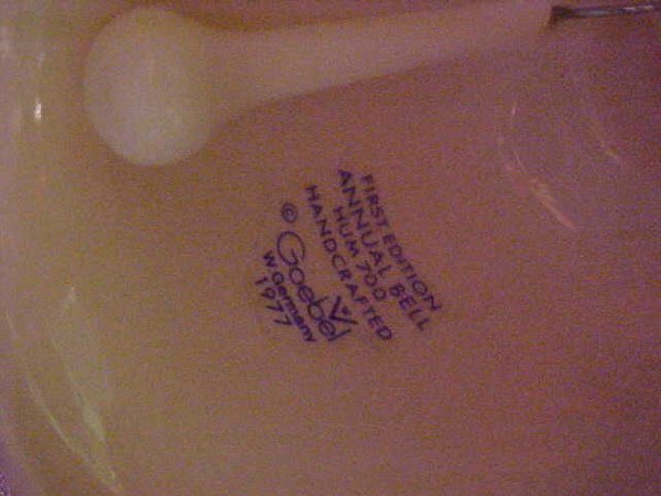 TWO HUMMEL PORCELAIN BELLS BELL 1978 - 4