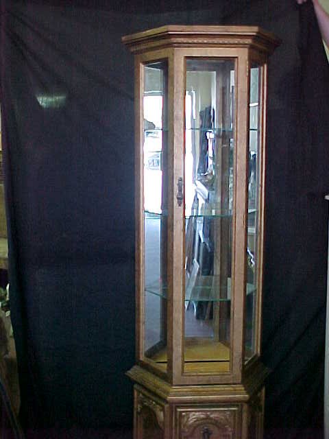 TALL GILT CURIO CABINET