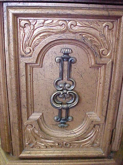TALL GILT CURIO CABINET - 4