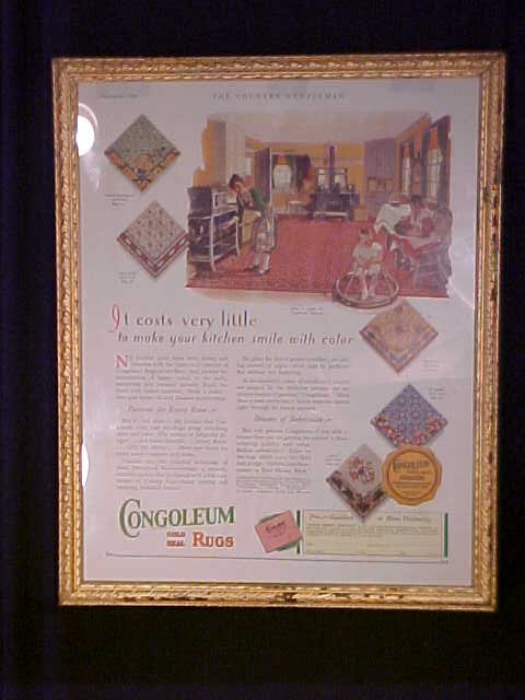 ADVERTISING PRINT CONGOLEUM RUGS
