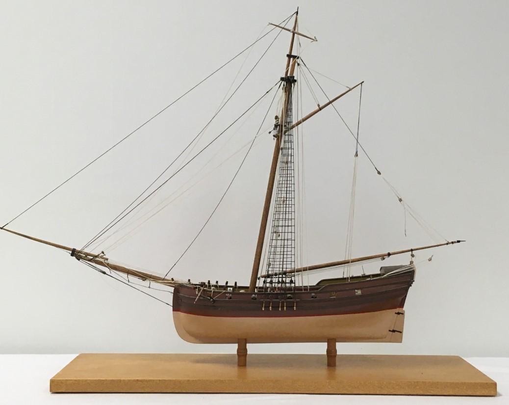 VINTAGE HANDMADE MODEL SHIP: Vintage handmade model ship measuring a total of 22" tall x 29" long. Condition: good, no apparent damages, see images. Weight: 4.3 lbs.