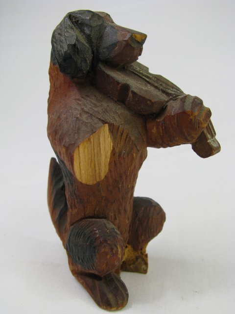 GERMAN FOLK ART CARVED WOOD CANINE BAND 9 PCS - 10