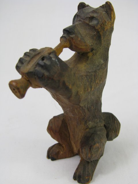 GERMAN FOLK ART CARVED WOOD CANINE BAND 9 PCS - 4
