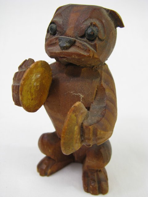 GERMAN FOLK ART CARVED WOOD CANINE BAND 9 PCS - 5