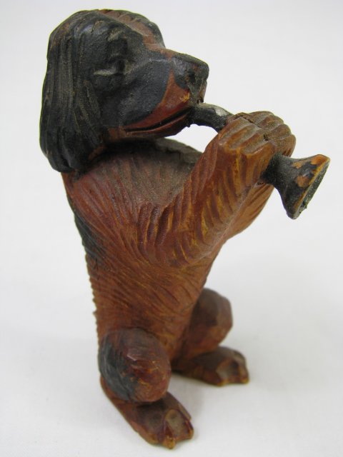 GERMAN FOLK ART CARVED WOOD CANINE BAND 9 PCS - 6