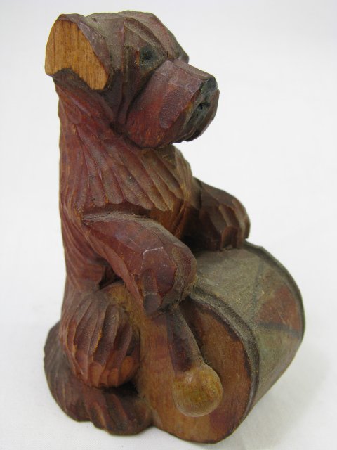 GERMAN FOLK ART CARVED WOOD CANINE BAND 9 PCS - 7