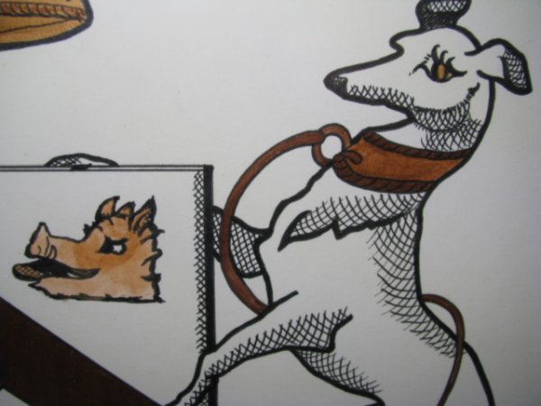 GOUACHE ON PAPER COAT OF ARMS SIGNED B. TUCKER - 4