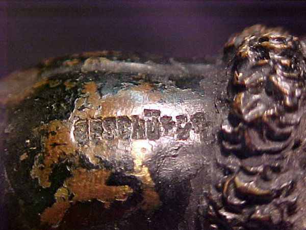 ANTIQUE BRONZE POODLE FIGURINE NIB BRUSH - 5