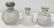 THREE ANTIQUE CUT CRYSTAL & STERLING SILVER BOTTLE