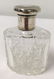 THREE ANTIQUE CUT CRYSTAL & STERLING SILVER BOTTLE - 5