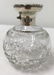 THREE ANTIQUE CUT CRYSTAL & STERLING SILVER BOTTLE - 9