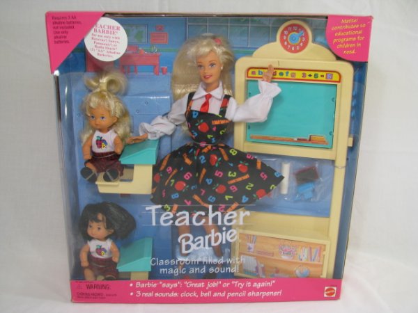 1995 Mattel Teacher Barbie Doll Set No Panties