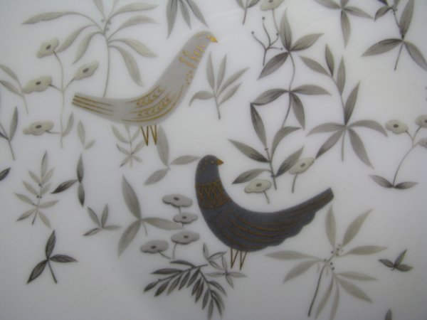 TWO RETRO ROSENTHAL PLATES STERLING SILVER RIMS - 3