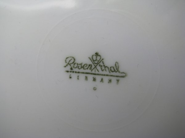 TWO RETRO ROSENTHAL PLATES STERLING SILVER RIMS - 8