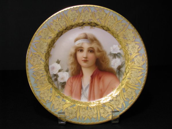 ROYAL VIENNA HAND PAINTED CABINET PLATE WAGNER
