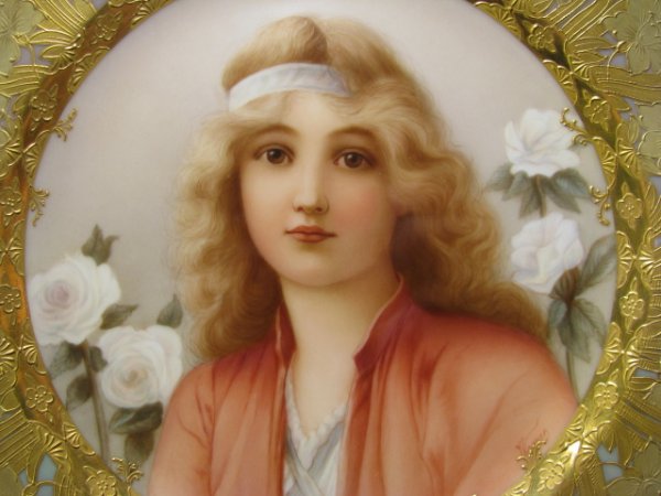 ROYAL VIENNA HAND PAINTED CABINET PLATE WAGNER - 2