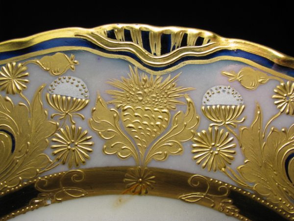 HAND PAINTED PORTRAIT CABINET PLATE: IRIS - SIGNED - 5