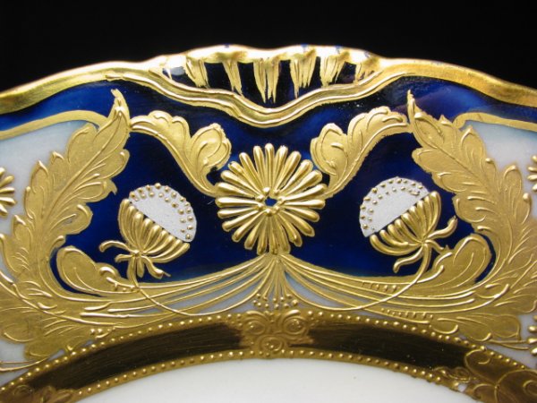 HAND PAINTED PORTRAIT CABINET PLATE: IRIS - SIGNED - 6