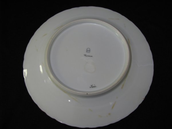 HAND PAINTED PORTRAIT CABINET PLATE: IRIS - SIGNED - 7