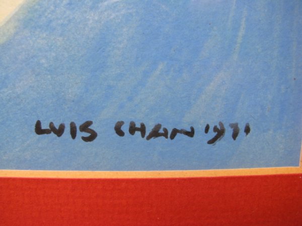 LUIS CHAN WATERCOLOR PAINTING SIGNED & DATED 1971 - 6