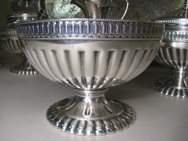 STERLING SILVER & COIN 7 PC TEA COFFEE SET - 10