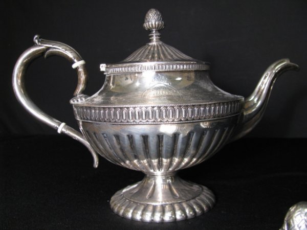 STERLING SILVER & COIN 7 PC TEA COFFEE SET - 4