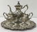 STIEFF STERLING SILVER "ROSE" 4 PIECE TEA SET
