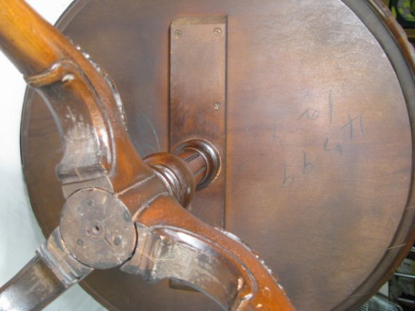 3 TIER WOOD PIE CRUST TABLE W/ CLAW & BALL FEET - 10