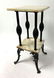 ANTIQUE VICTORIAN PAINTED METAL & ONYX SIDE TABLE